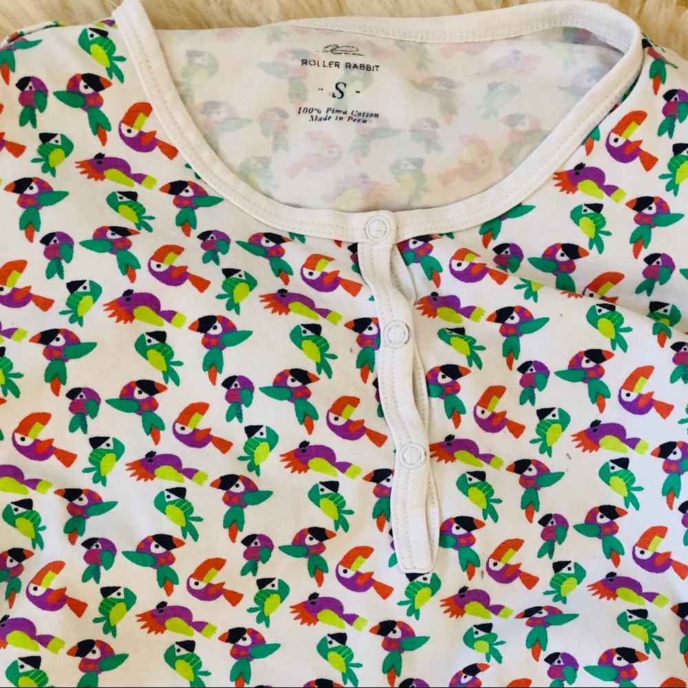 Roberta Roller rabbit women’s parrot pajamas